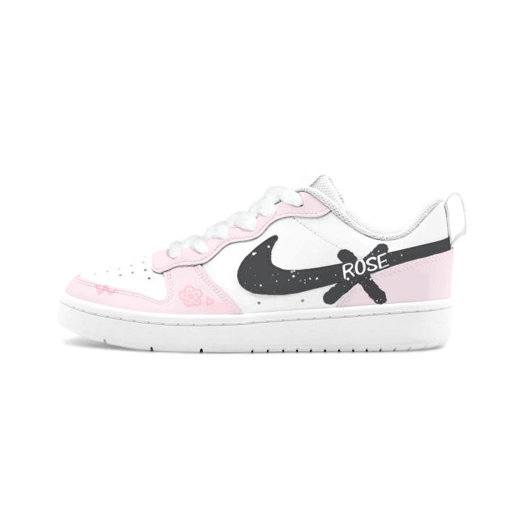 Nike Nike Court Borough Great Fish Manufacturing, Galaxy Silver Nugget Leather Abrasion Resistant Breathable Low top