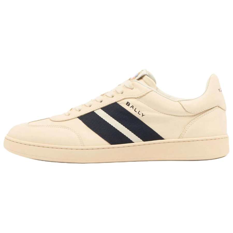 BALLY BALLY Crest Leather Low top Skateboard Shoes Men's White
