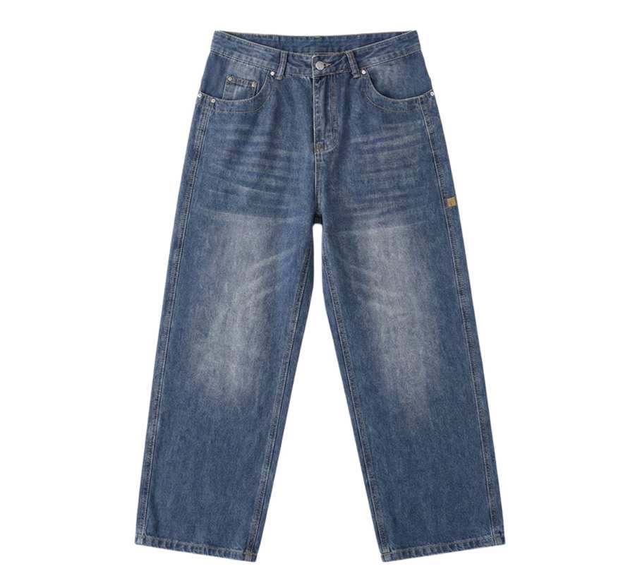 Hodo Jeans Unisex Dark Blue Moderate Straight Fit Pants