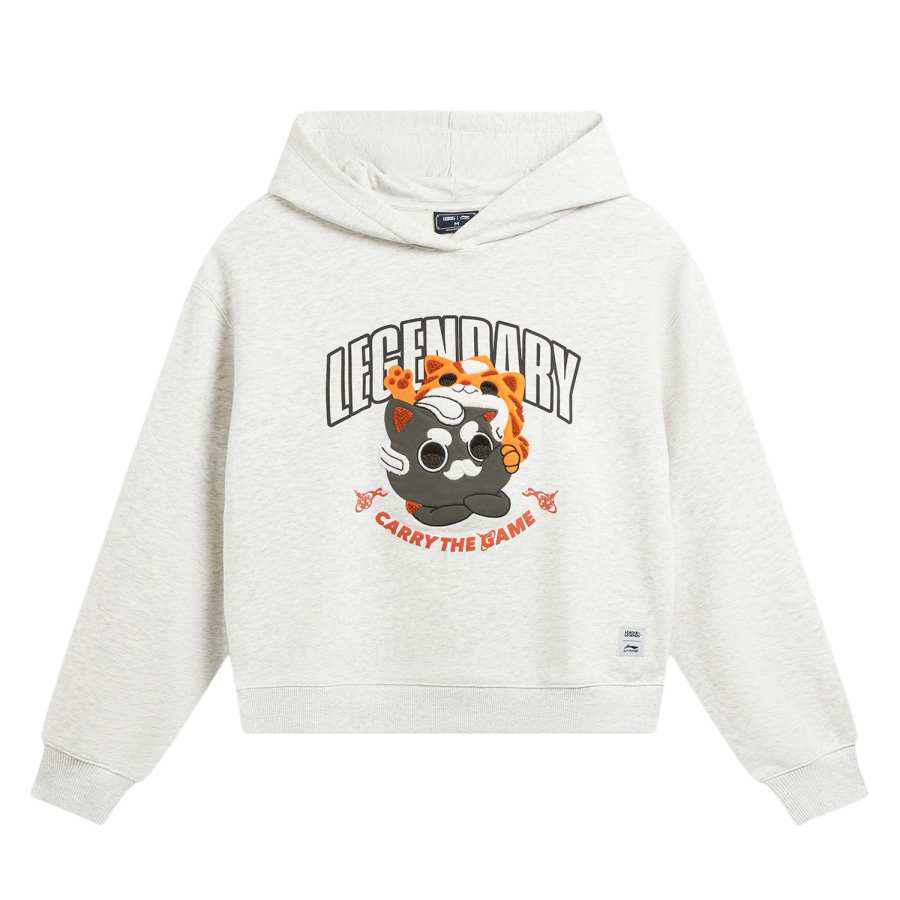 Li-Ning Li Ning x LEAGUE OF LEGENDS Sports Life Collection Sweatshirt Women's Heather Gray Deep Antarctic Gray