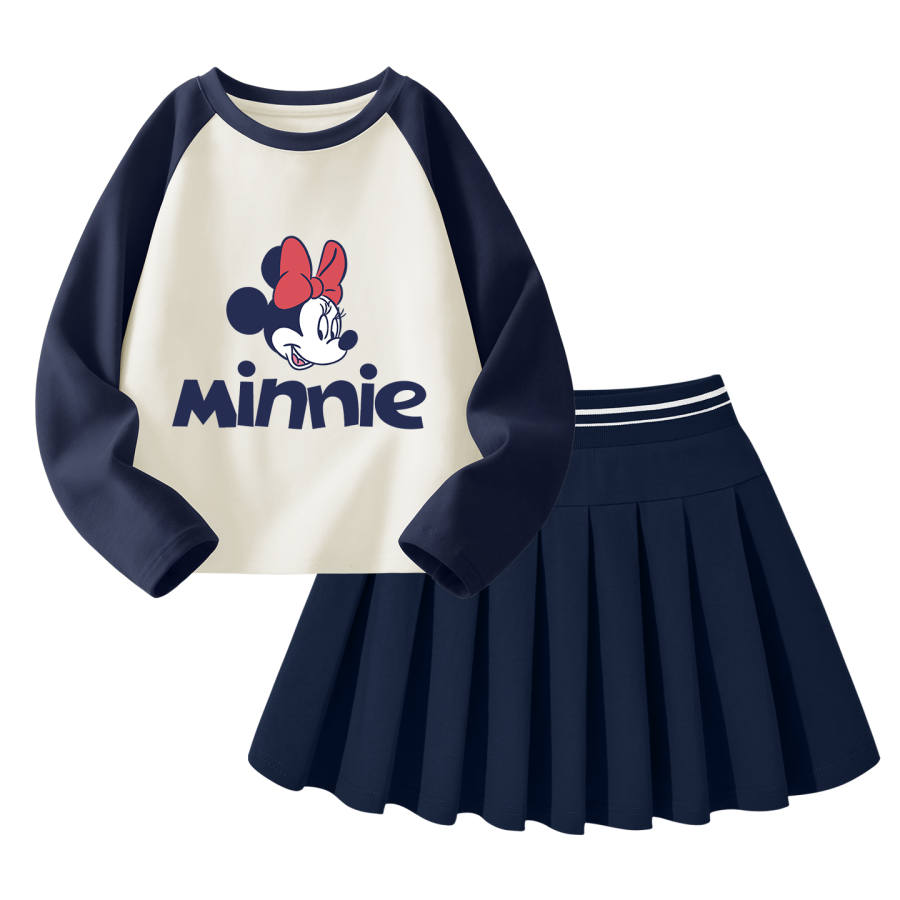Disney Kids Two Piece Skirt Sets Crew Neck Moderate Short