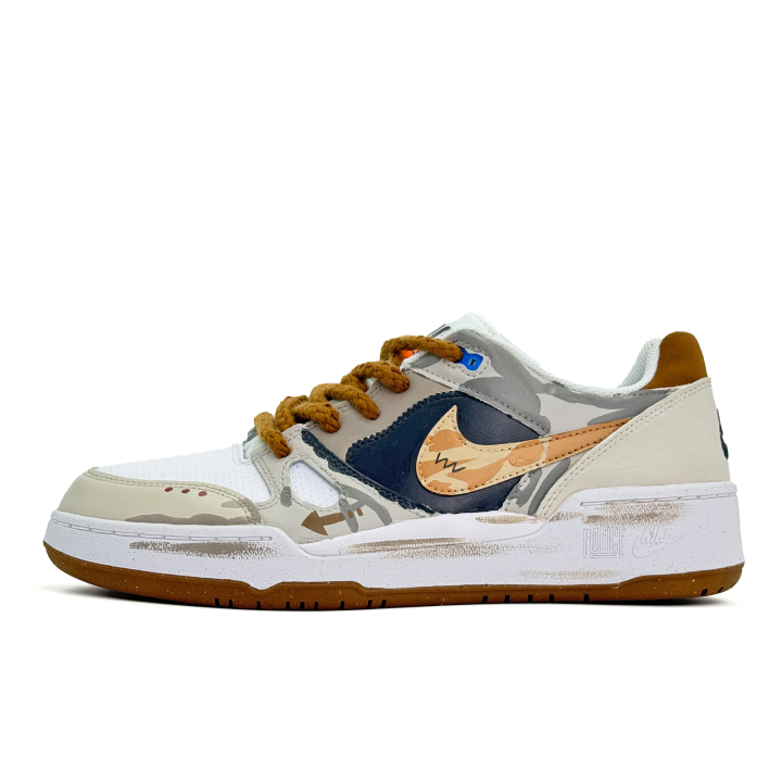 Nike Nike Full Force Sandfield Abrasion Resistant Abrasion Resistant Low top Skateboard Shoes Men's Brown New