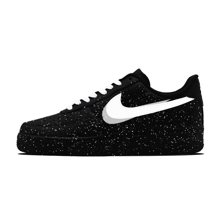 Nike Nike Air Force 1 Starlight Eyes Abrasion Resistant Slip Resistant Low top Skateboard Shoes Unisex Black White