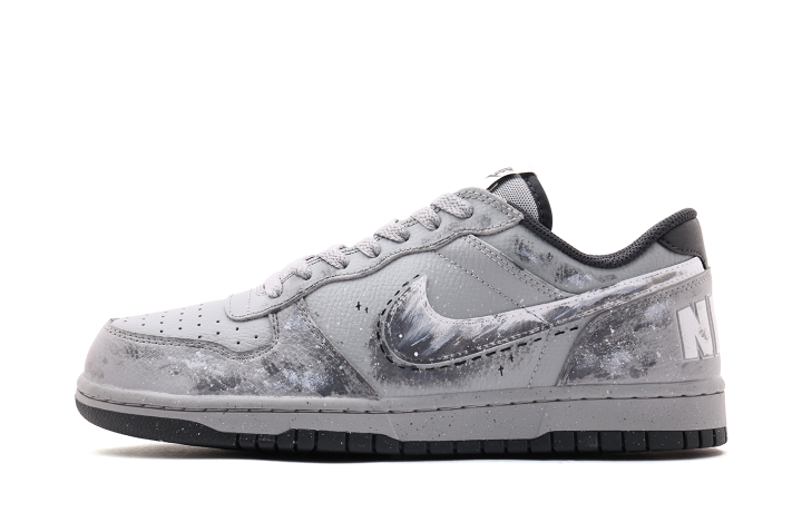 Nike Nike Big Genuine Leather Cushioning Coverage Abrasion Resistant Low top Skateboard Shoes Unisex Gray