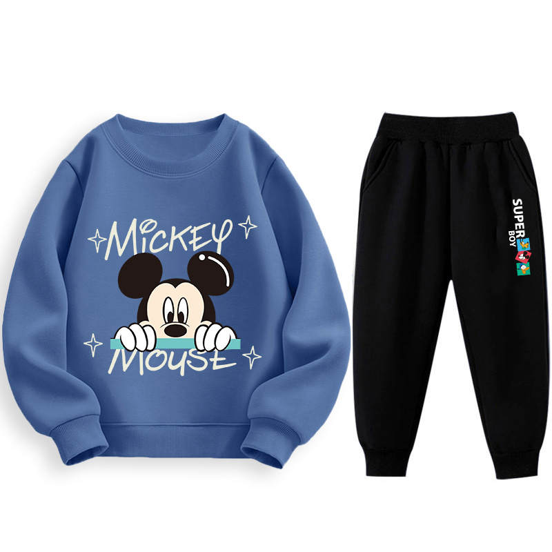 Disney Kids Casual Sportswear Crew Neck Thickened