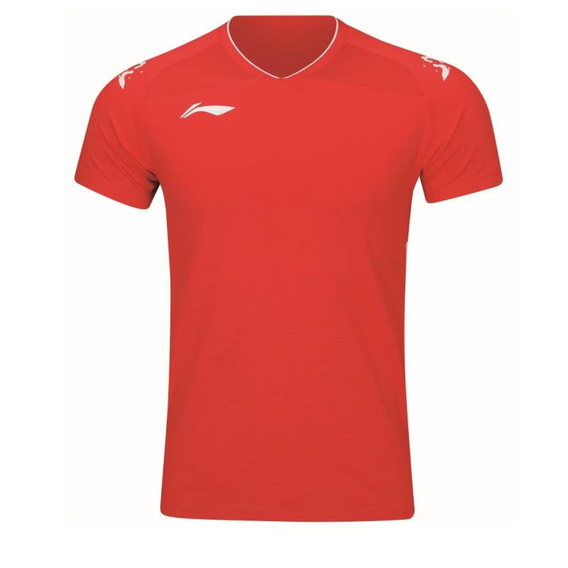 Li-Ning Li Ning Badminton Competition Collection Badminton Jersey Unisex Vermilion