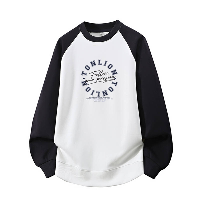 Tonlion Sweatshirts Unisex Crew Neck Moderate Regular