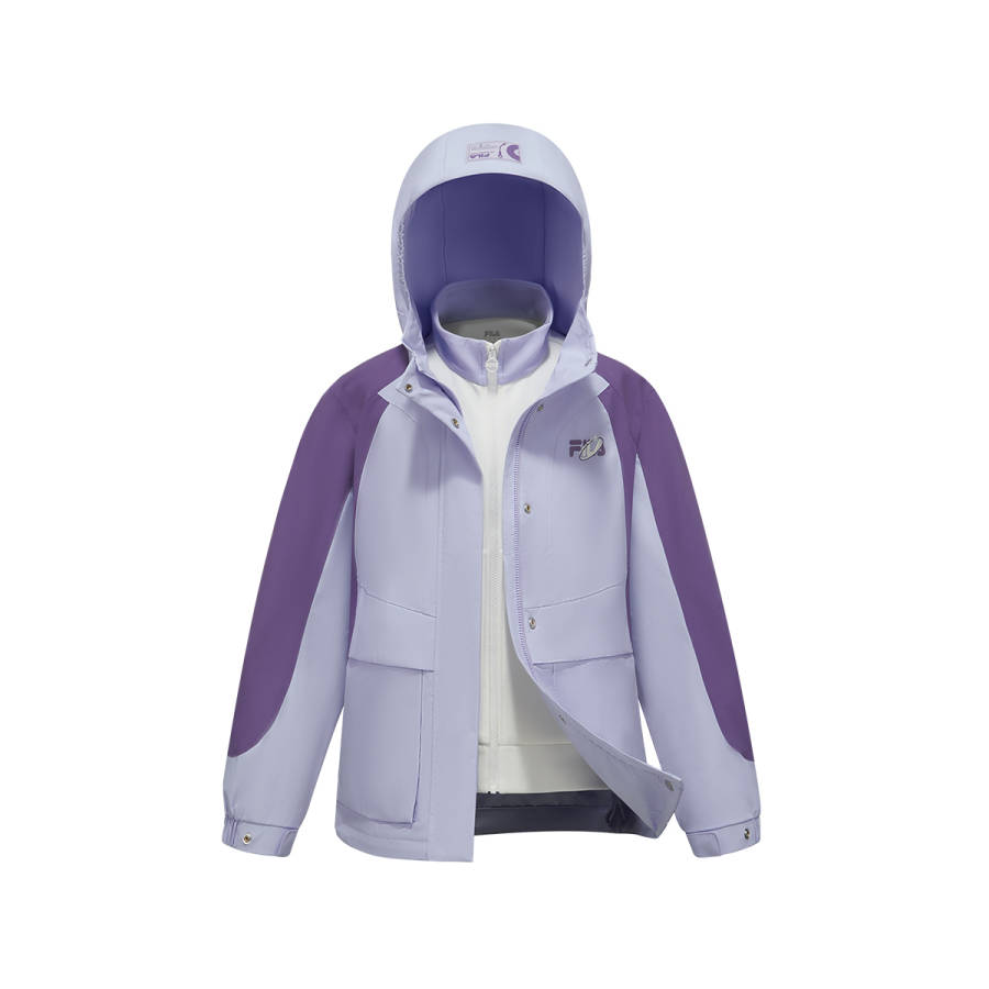 FILA KIDS Knitted Fabric Coat Cool Purple Kids'