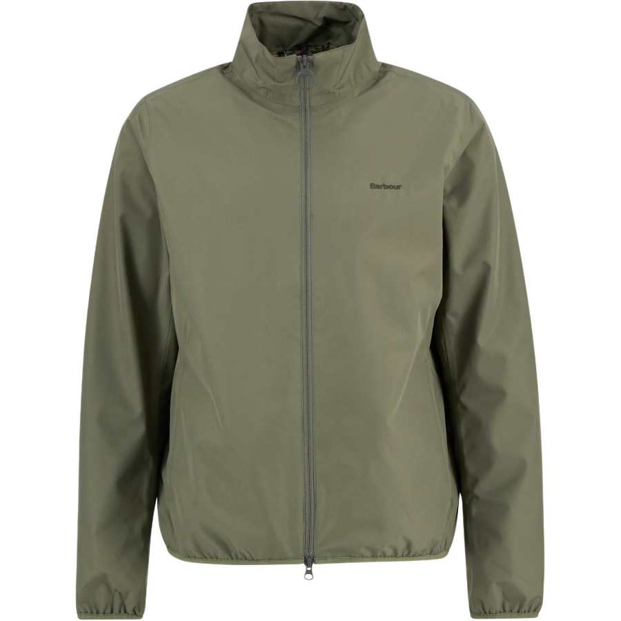 BARBOUR Jackets Men's Army Green Stand Collar Moderate Nipped In Waist