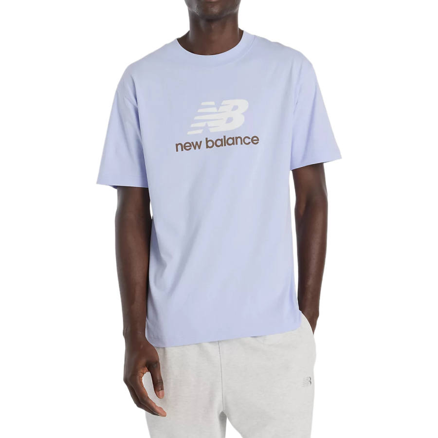 New Balance New Balance T Shirts Men's Purple/White Crew Neck Moderate