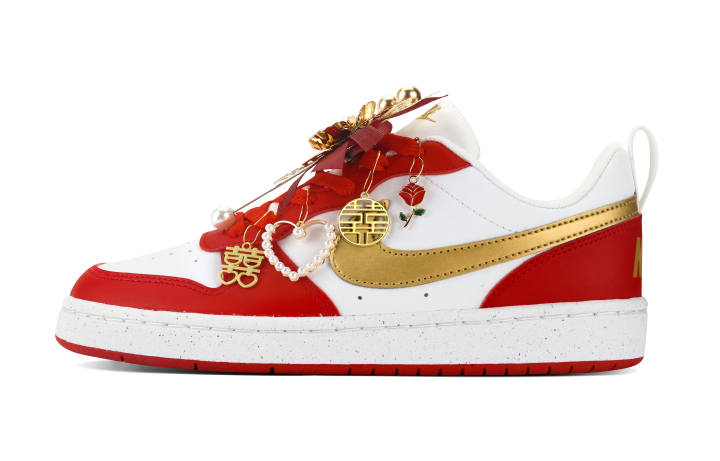 Nike Nike Court Borough Low top Skateboard Shoes Red Teenagers