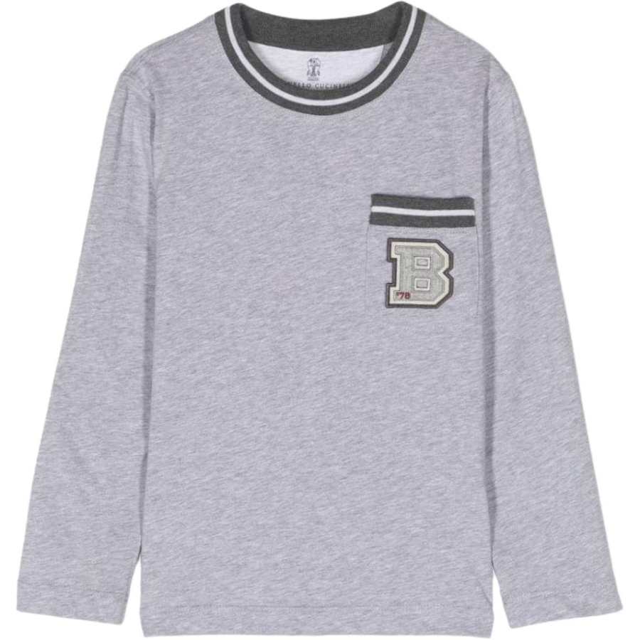 Brunello Cucinelli T Shirt Gray Kids'