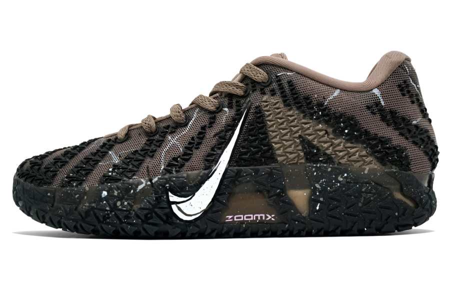 Nike Nike Ja Morant 3 Wild Hunter Coverage Abrasion Resistant Low top Basketball Shoes Men's White Brown