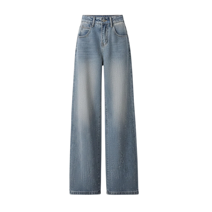 Sugarfunk Jeans Women's Blue Moderate Wide Leg Pants