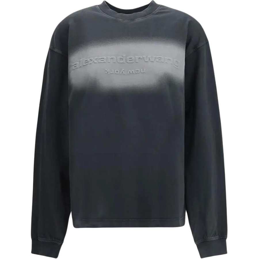 Alexander Wang Oversized Long Sleeved Logo T-Shirt