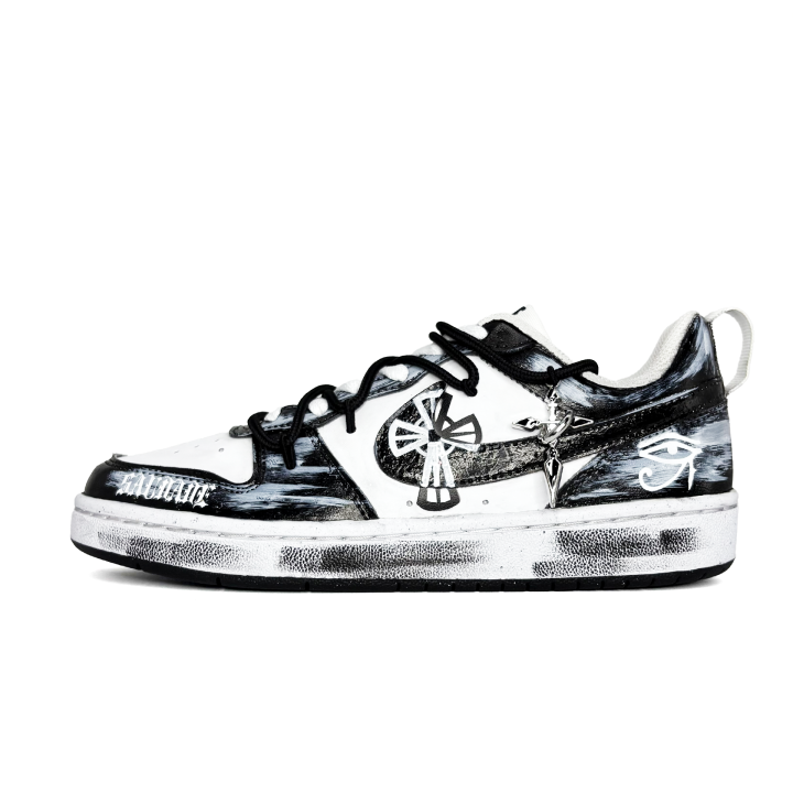 Nike Nike Court Borough Gothic Eye, Graffiti, Hand Drawn, American Synthetic Leather Slip Resistant Slip Resistant Low top