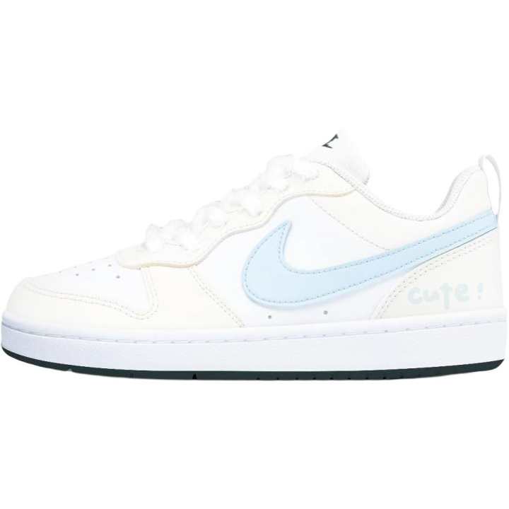 Nike Nike Court Borough Light Blue Oxygen 1 Cushioning Abrasion Resistant Low top Skateboard Shoes Yellow Unisex