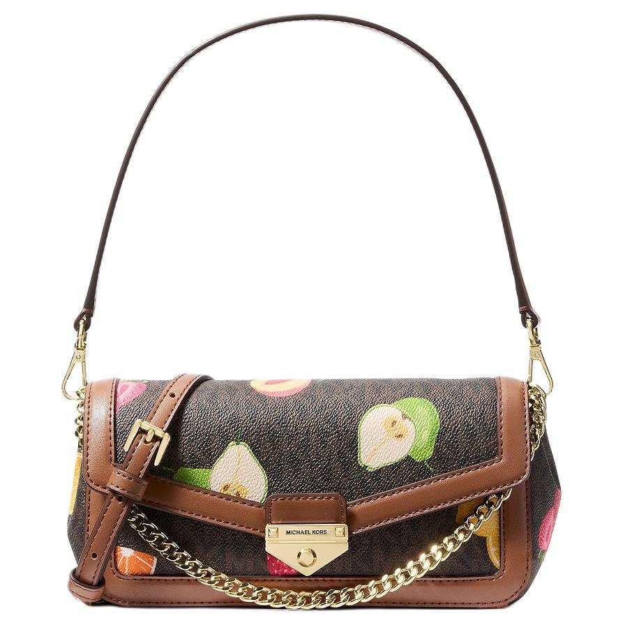 MICHAEL KORS Soho Coated Canvas Shoulder Bag Small Women's Brown
