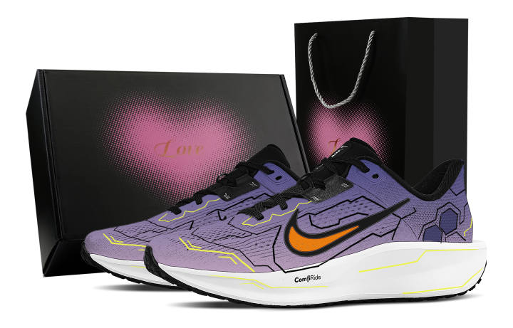 Nike Nike Quest 6 Rebound Low top Casual City Commuting Training Running Shoes Men's Black White Purple