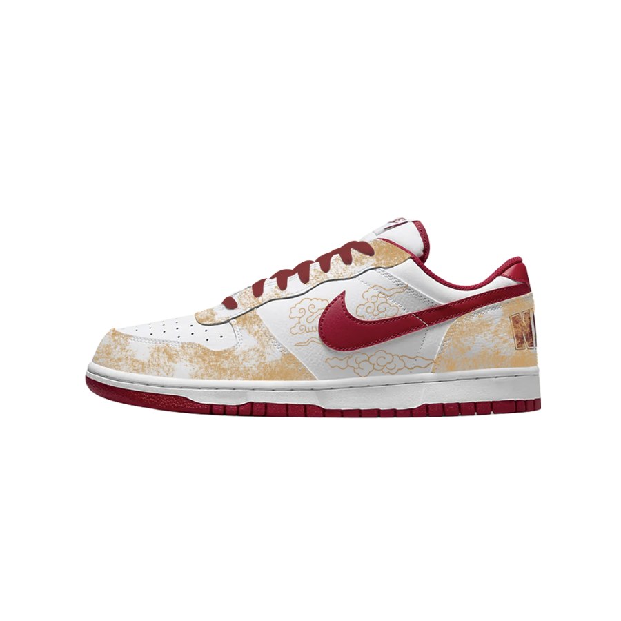 Nike Nike Big Cushioning Abrasion Resistant Cushioning, Wear Resistant Low top Skateboard Shoes Men's White Red