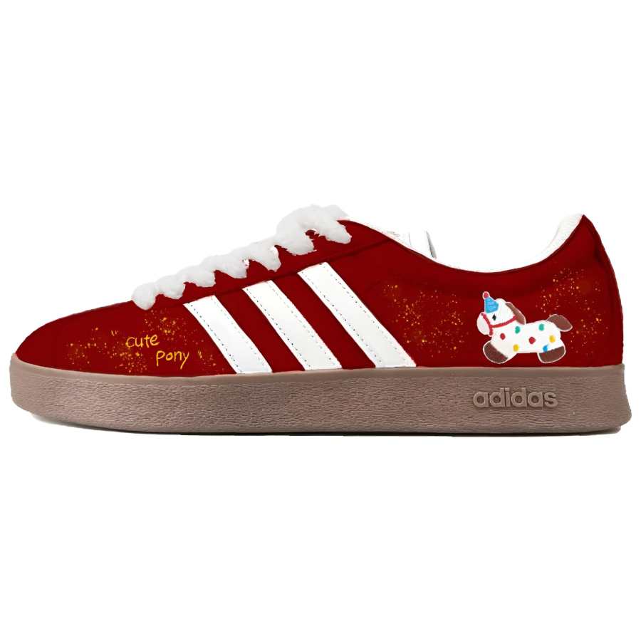 Adidas Adidas Vl Court Classic Cute Pony Slip Resistant, Abrasion Resistant, Lightweight, Breathable