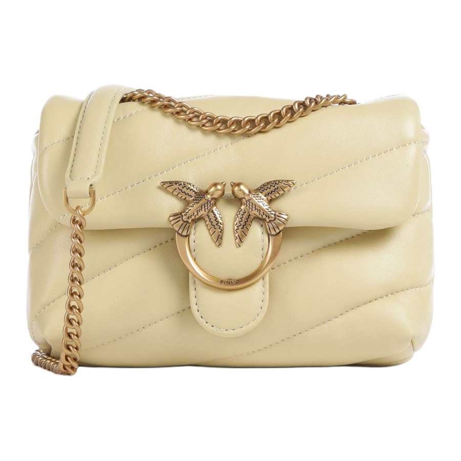 PINKO Sheepskin Shoulder Bag Women's Yellow