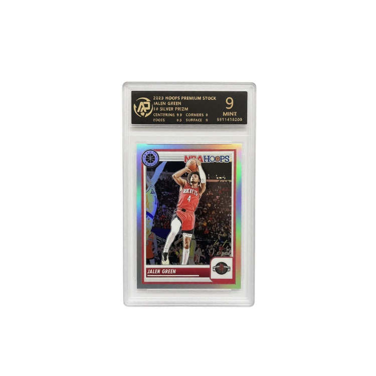 PANINI Hoops Jalen Green, Silver Refringence, Rare Collectible Graded Cards 1 Pc