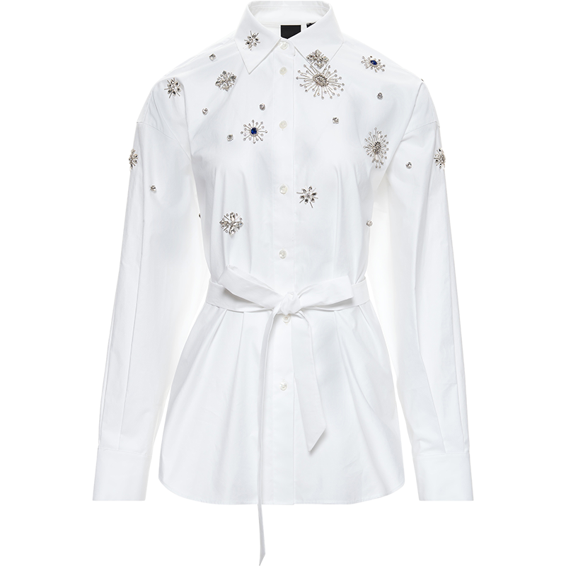 PINKO Shirts Women's White Lapel Moderate Other