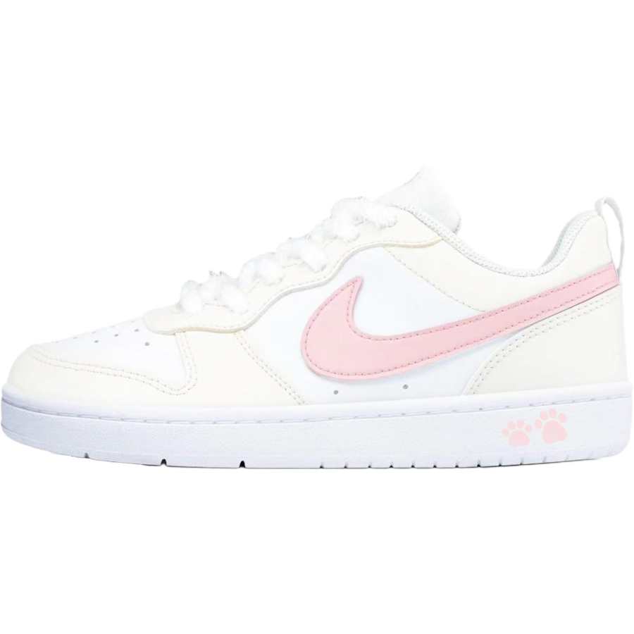 Nike Nike Court Borough Light Pink Meowth Synthetic Leather Cushioning, Wear Resistant Low top Skateboard Shoes Pink Unisex