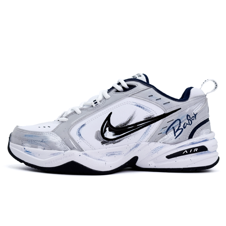 Nike Nike Air Monarch 4 Mist Sea Assault Leather Abrasion Resistant Abrasion Resistant Low top Chunky Sneakers Unisex Gray
