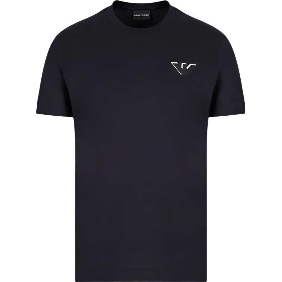 EMPORIO ARMANI T Shirts Men's Blue Crew Neck Moderate Straight Fit