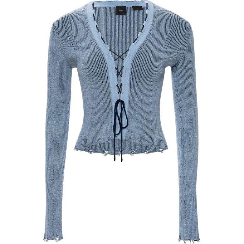 PINKO Knitwear Women's Blue V Neck Moderate