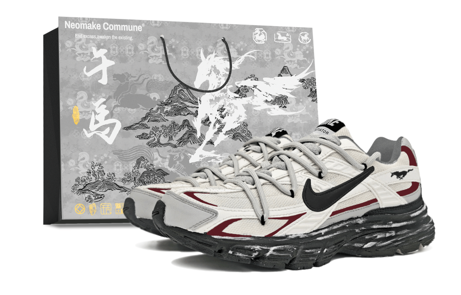 Nike Nike Initiator Cushioning Abrasion Resistant Slip Resistant Low top Running Shoes Unisex Red White Black