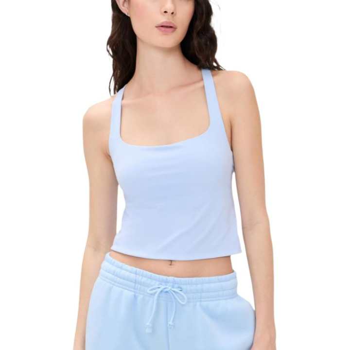 Nike Nike Zenvy Sleeveless Sports Shirts Women's Light Blue Straight Fit