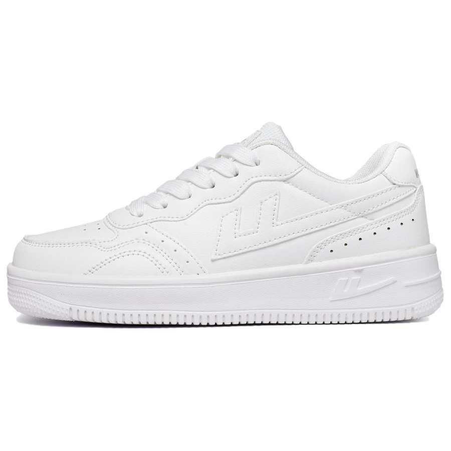 Warrior White Sneakers Synthetic Leather Soft Sole Lightweight, Breathable, And Slip Resistant