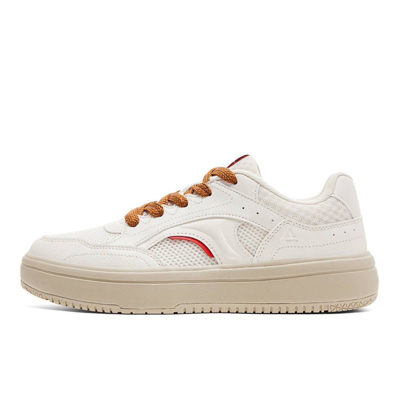 PEAK Taichi Minimalist White, Mesh Slip Resistant Cushioning Lightweight Height Increasing Low top Skateboard Shoes
