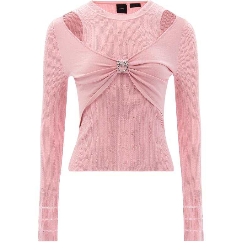 PINKO Knitwear Women's Pink Crew Neck Moderate Other