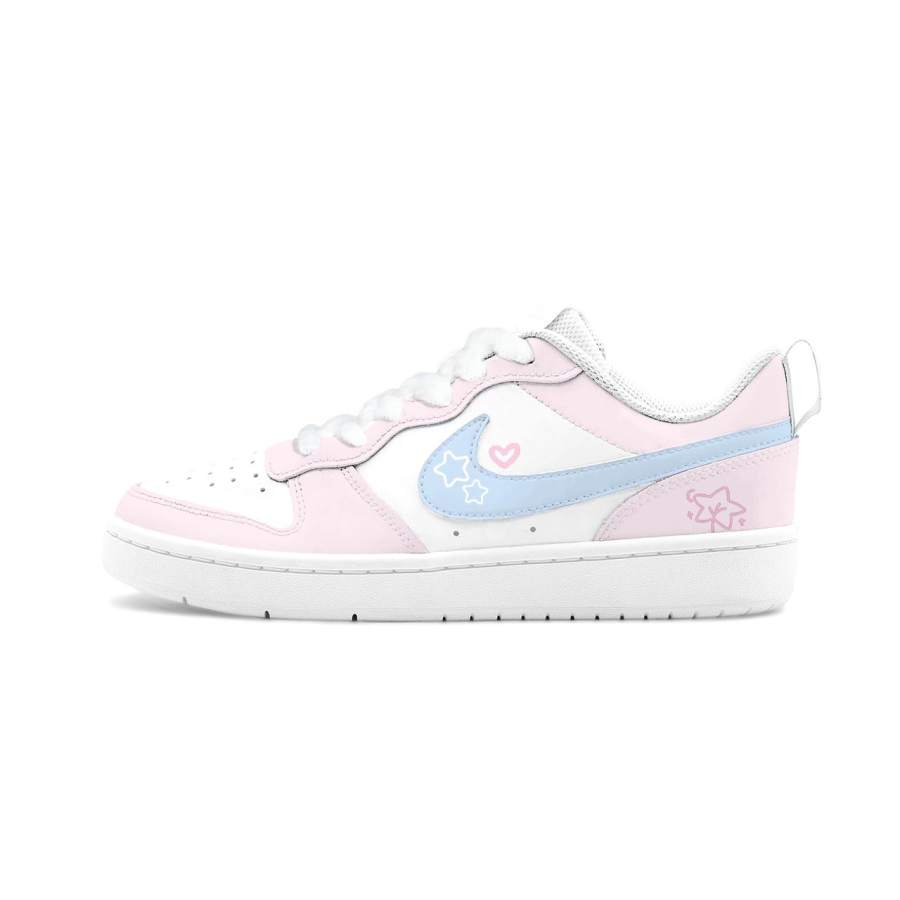 Nike Nike Court Borough 2 Heart Signal Leather Cushioning Abrasion Resistant Slip Resistant Low top Skateboard Shoes Unisex
