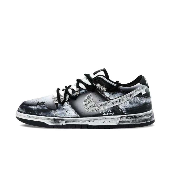 Nike Nike Dunk Crayon Puppy, Dark Matter Leather Low top Kids' Skateboarding Shoes Unisex