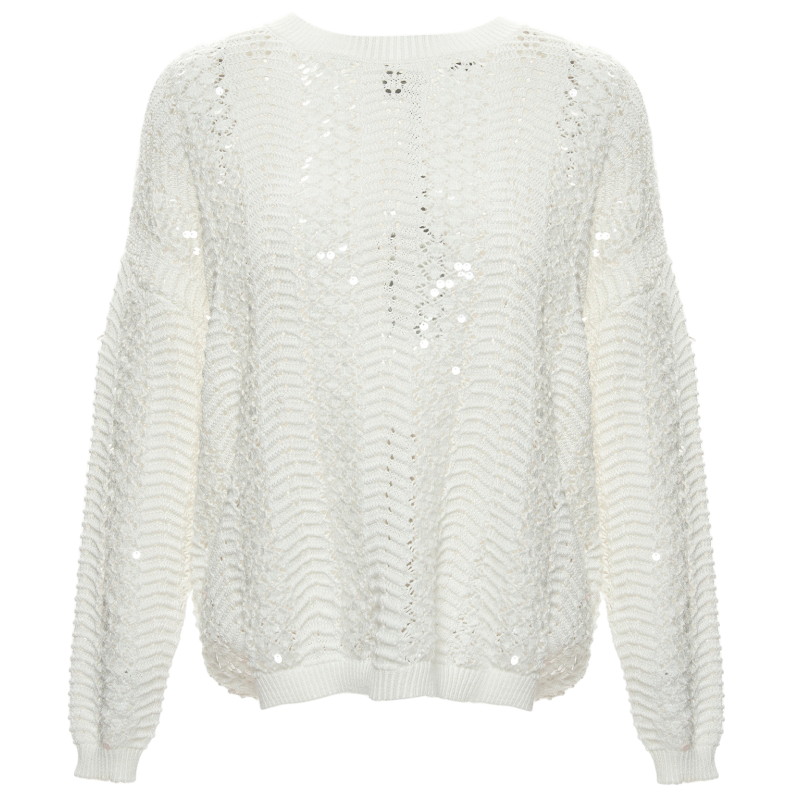 PINKO Knitwear Women's White Crew Neck Moderate Other