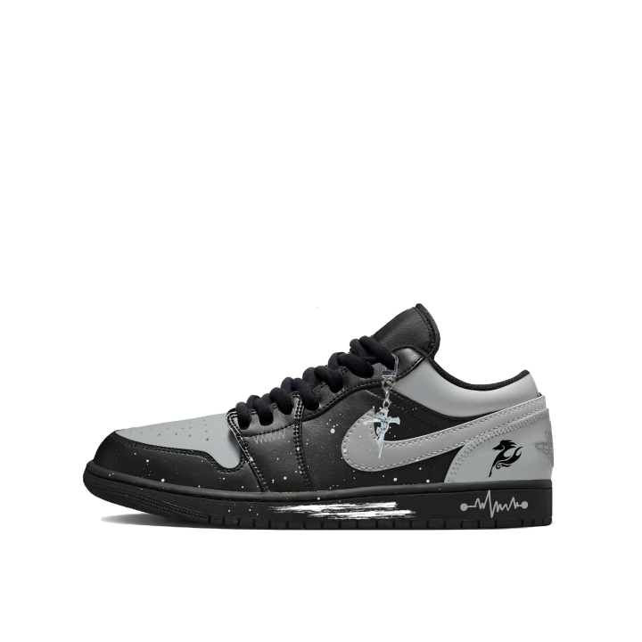 Jordan Jordan Air Jordan 1 Gray Mist Running Horse Leather Cushioning Slip Resistant Abrasion Resistant