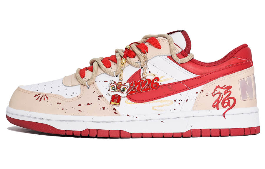Nike Nike Big Slip Resistant Abrasion Resistant Slip Resistant Abrasion Resistant Low top Skateboard Shoes Unisex Red