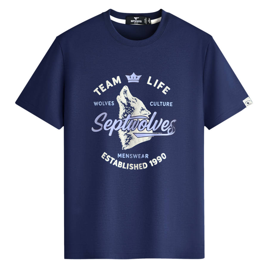 SEPTWOLVES SEPTWOLVES T Shirts Men's Crew Neck