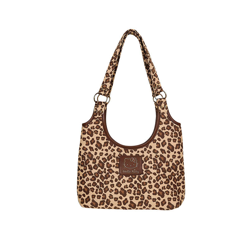 Sanrio Hello Kitty Polyester Handbag, Shoulder Bag Regular Women's Leopard Print