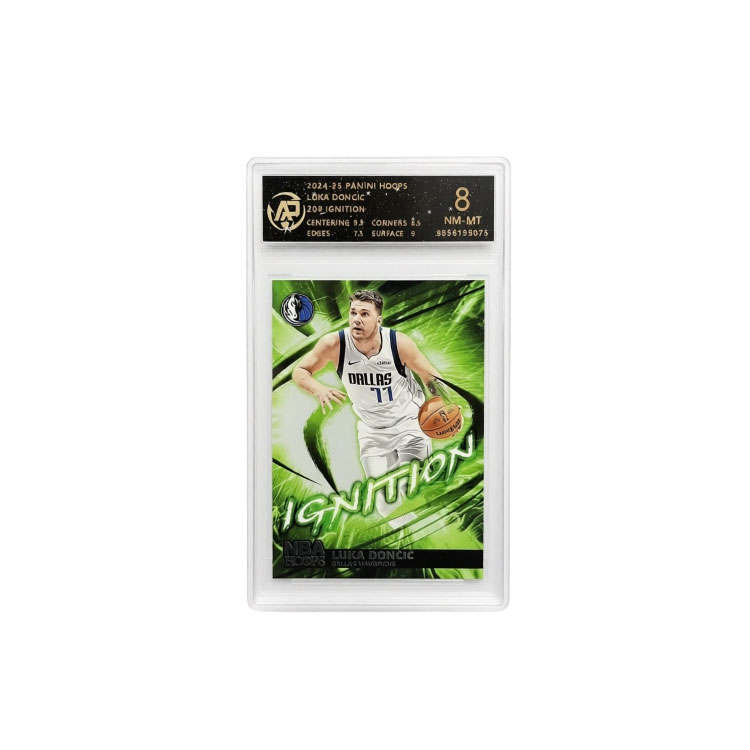 PANINI Hoops Luka Doncic 77 Green Fluorescent T Shirt, Classic Collection Graded Cards 1 Pc