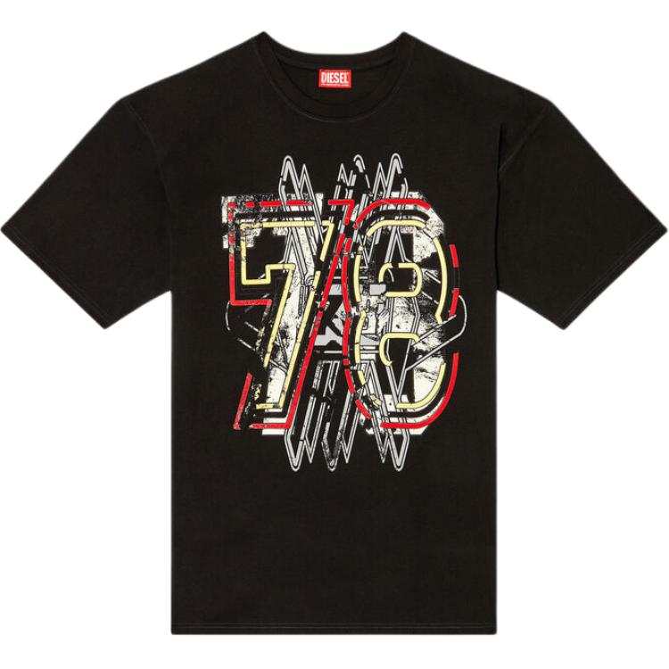 DIESEL T Shirts Men's Black Crew Neck