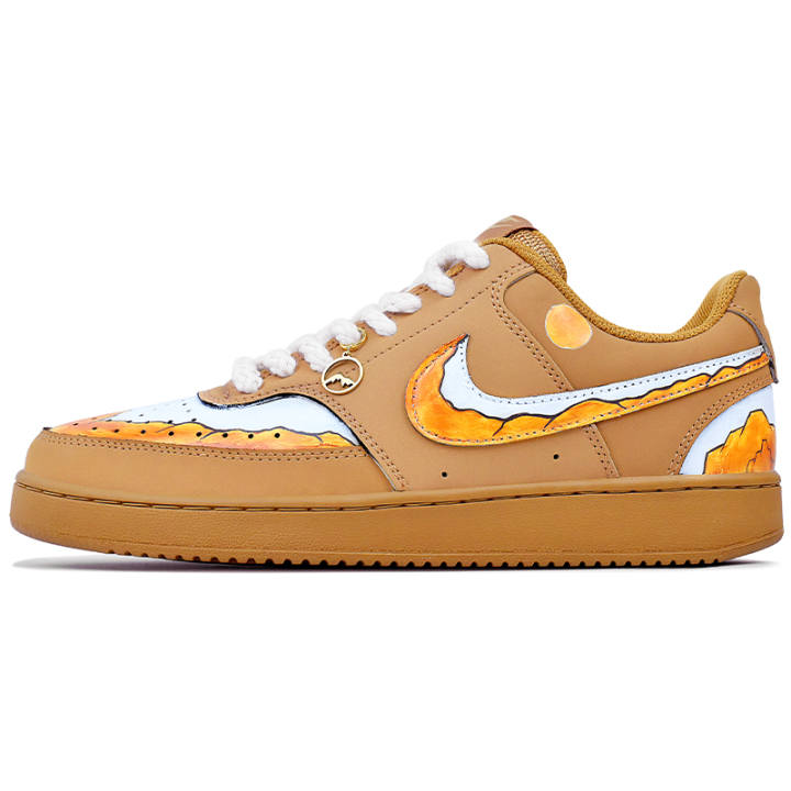 Nike Nike Court Vision 1 Slip Resistant Abrasion Resistant Low top Skateboard Shoes Unisex Wheat