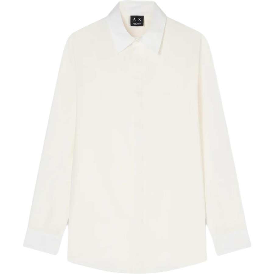 ARMANI EXCHANGE ARMANI EXCHANGE Shirts Men's White Lapel Moderate Other