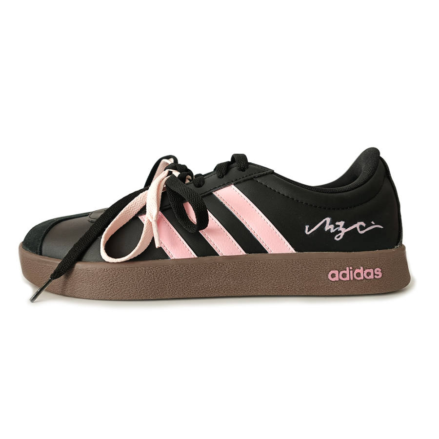 Adidas Adidas VL COURT 3.0 Cranberry Flavor Synthetic Leather Cushioning, Wear Resistant Low top Skateboard Shoes Unisex Black