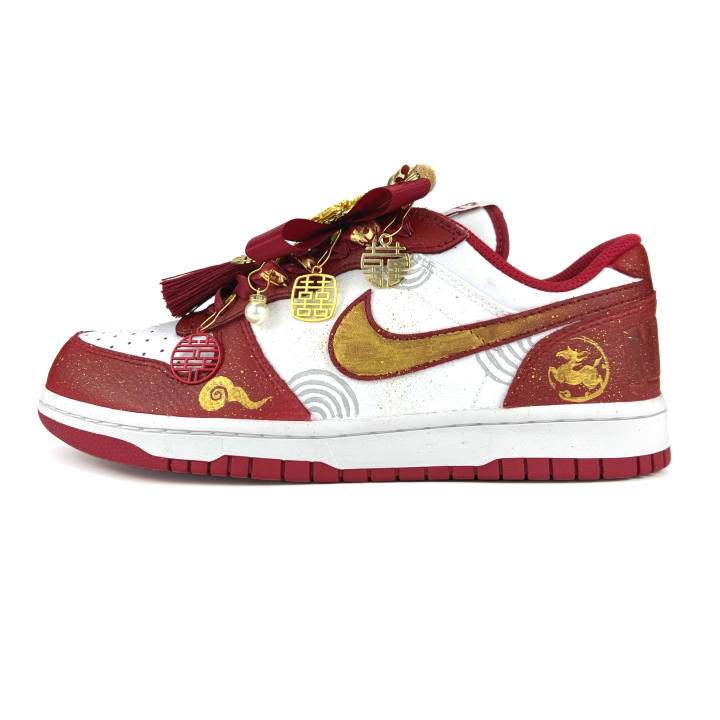 Nike Nike Big Happiness Coverage Slip Resistant Cushioning Abrasion Resistant Low top Skateboard Shoes Unisex Red